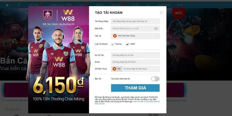 Cách bước đăng ký ww88