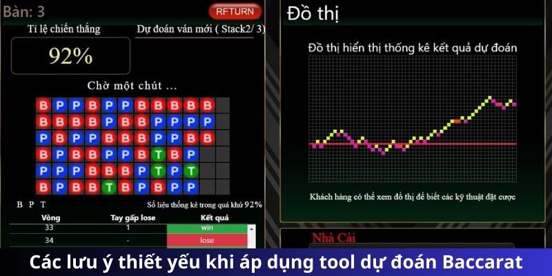 Các lưu ý thiết yếu khi áp dụng tool dự đoán Baccarat